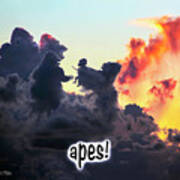 Page From Clouds At Play -apes Art Print