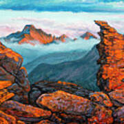 Painting - Longs Peak And Rock Cut Sunset Art Print