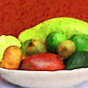 Painting Of A Fruit Plate Art Print