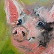 Painting Of Piglet Art Print
