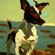 Painting Scout Dog From Ukraine  Image Cute Portr Art Print