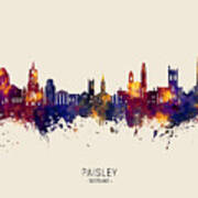 Paisley Scotland Skyline #02 Art Print