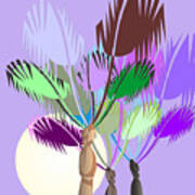 Palm Tree Colors Art Print
