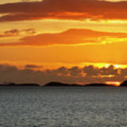 Panoramic Sunset Ove Caherdaniel Art Print