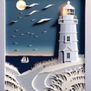 Paper Lighthouse Art Print