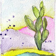 Pastel Cactus Art Print