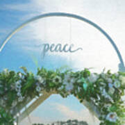 Peace Flower Arch Art Print