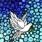 Peaceful Journey - White Dove Peace Art Art Print