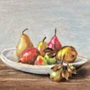 Pears Pastel Art Print