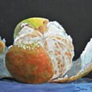 Peeled Orange Art Print