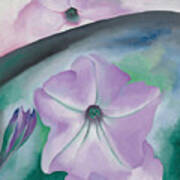 Petunia No 2. - Modernist Pink Flower Painting Art Print