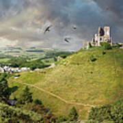 Photo Of Corfe Castle Keep , Dorset England #1 Art Print