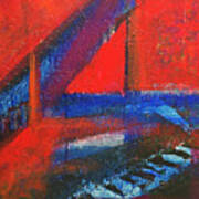 Piano In The Red Room Art Print