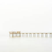 Pier In Fog - A Photography Fine Art Minimalist Art Print