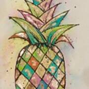 Pineapple Gold Art Print