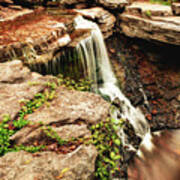 Pinion Creek Waterfall In Bella Vista Arkansas - Northwest Arkansas Art Print