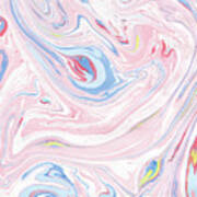 Pink Marble Pastel Blush Painting Art Print