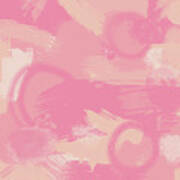 Pink Splatter Art Print