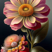 Pink Sunflower Art Print