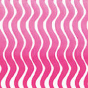Pink Waves- Abstract Watercolor Pattern Art Print