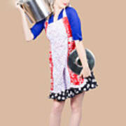 Pinup Housewife With A Cooking Pot Art Print