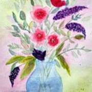 Pitcher Of Spring Flowers Art Print