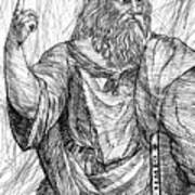 Plato Ink Portrait Art Print