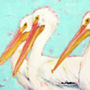 Pod Of Pelicans Art Print