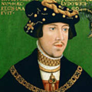 Portrait Of King Louis Ii Of Hungary Art Print