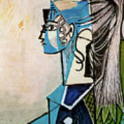 Portrait Of Sylvette David On A Green Chair By Pablo Picasso 195 Art Print
