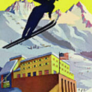 Predigtstuhl Ski Jump Art Print