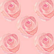 Pretty Abstract Rose Art Art Print