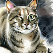 Princess Raya Tabby Cat Painting Art Print