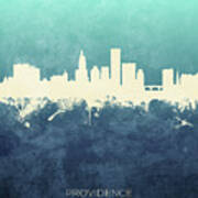 Providence Rhode Island Skyline #82 Art Print