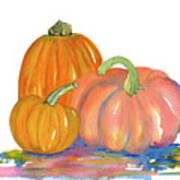 Three Harvest Pumpkins Art Print