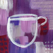 Purple Cup Large- Art By Linda Woods Art Print