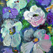Purple Flower Bunch Art Print