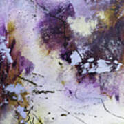 Purple Haze V Abstract Landscape Clouds Purple Lavender White Ochre Art Print