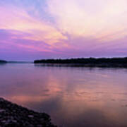 Purple Mississippi River Morning Art Print