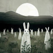 Rabbit Ghost Art Print