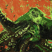 Radioactive Octopus Art Print