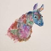 Rainbow Donkey Art Print