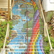 Rainbow Stairs Art Print