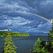 Rangeley Lake Rainbow Art Print