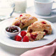 Raspberry Scones Art Print