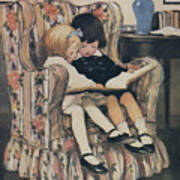 Reading Together From Good Housekeeping 1920s Art Print