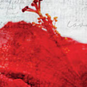 Red Flower Of Love Art Print