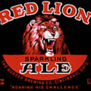 Red Lion Ale Art Print