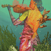 Reef Music - The Violinist Ii Art Print