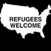 Refugees Welcome Usa Art Print